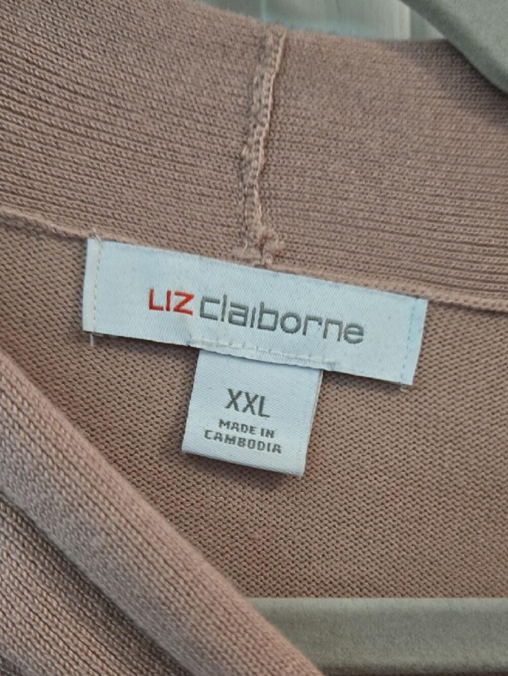 Liz Claiborne Dusty Rose Tie-Neck Sweater - Picture 3 of 4
